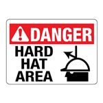 ANSI DANGER Hard Hat Area Sign